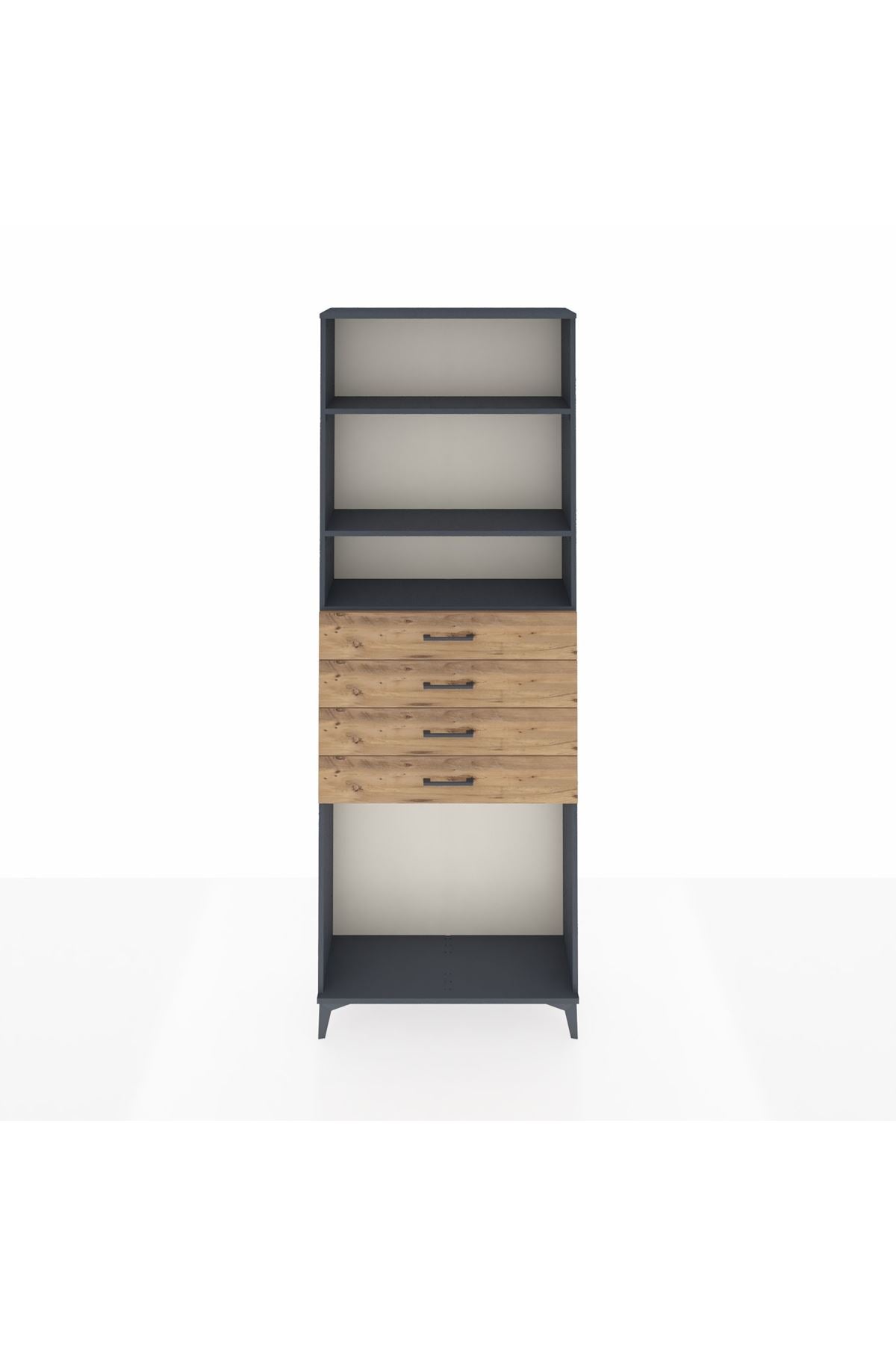 Arges Dolap 3 Raflı 4 Çekmeceli 88x30x243 - S33M262V6A