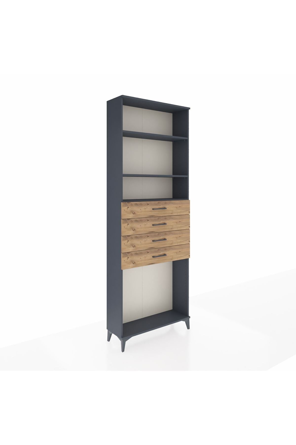 Arges Dolap 3 Raflı 4 Çekmeceli 88x30x243 - S33M262V6A