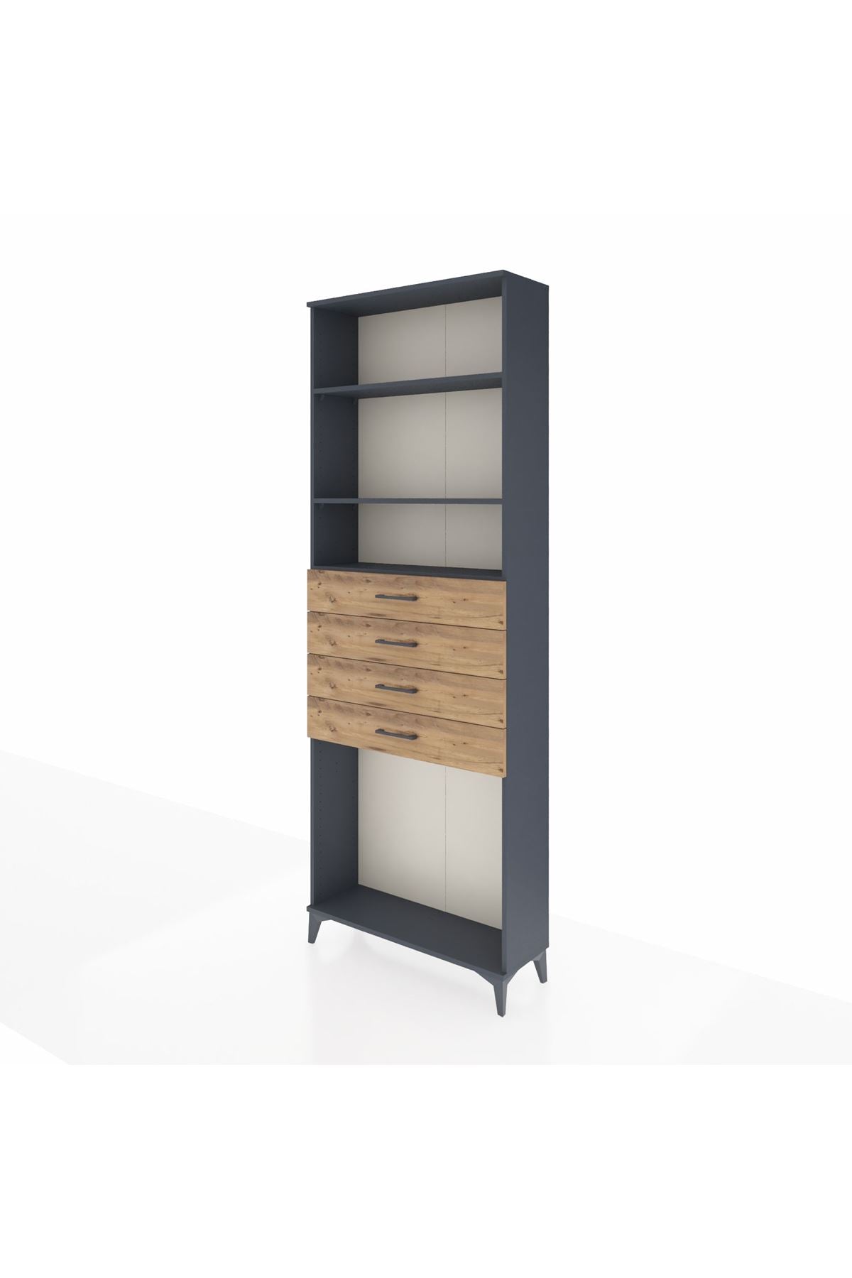 Arges Dolap 3 Raflı 4 Çekmeceli 88x30x243 - S33M262V6A