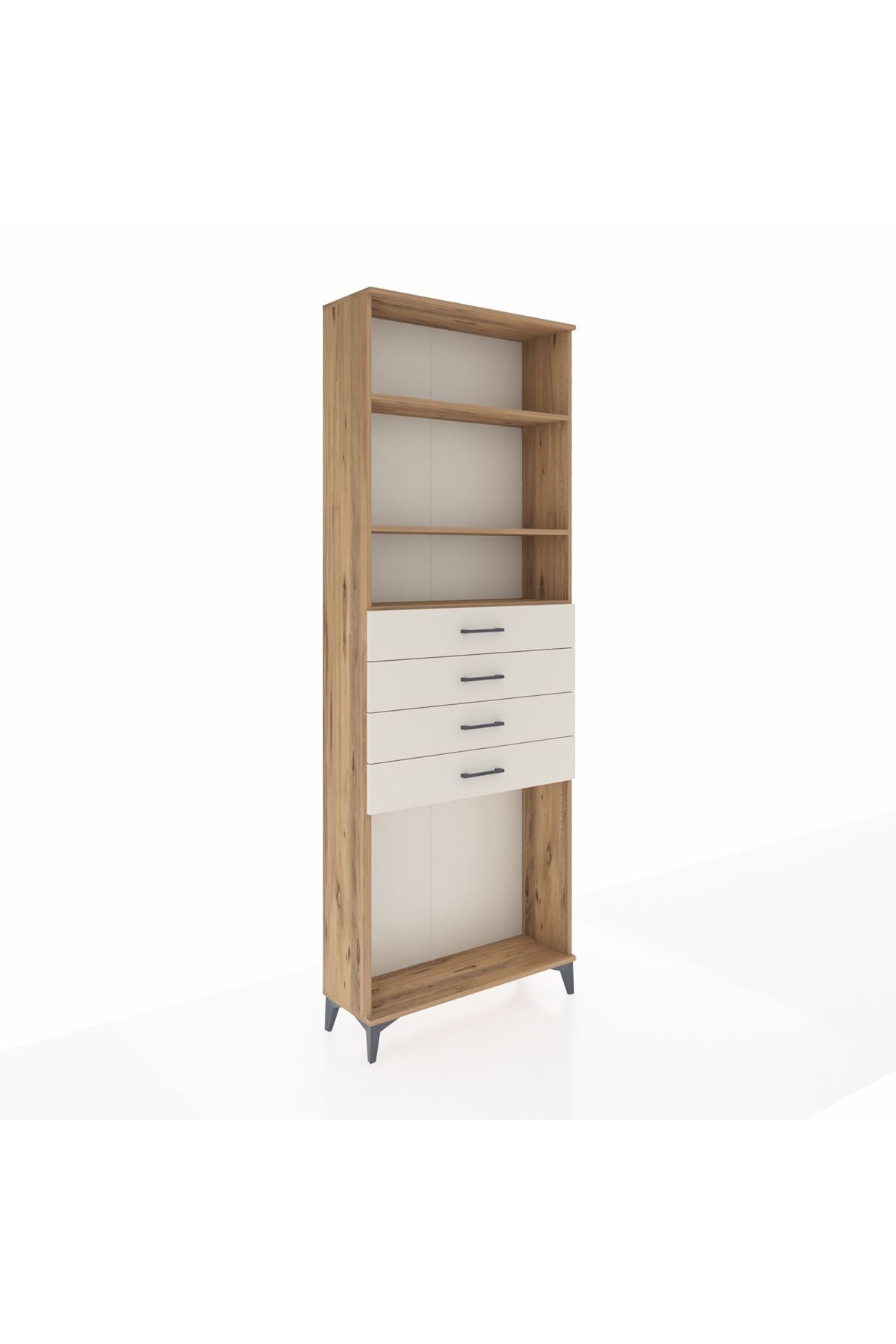 Arges Dolap 3 Raflı 4 Çekmeceli 88x30x243 - S33M262V7A