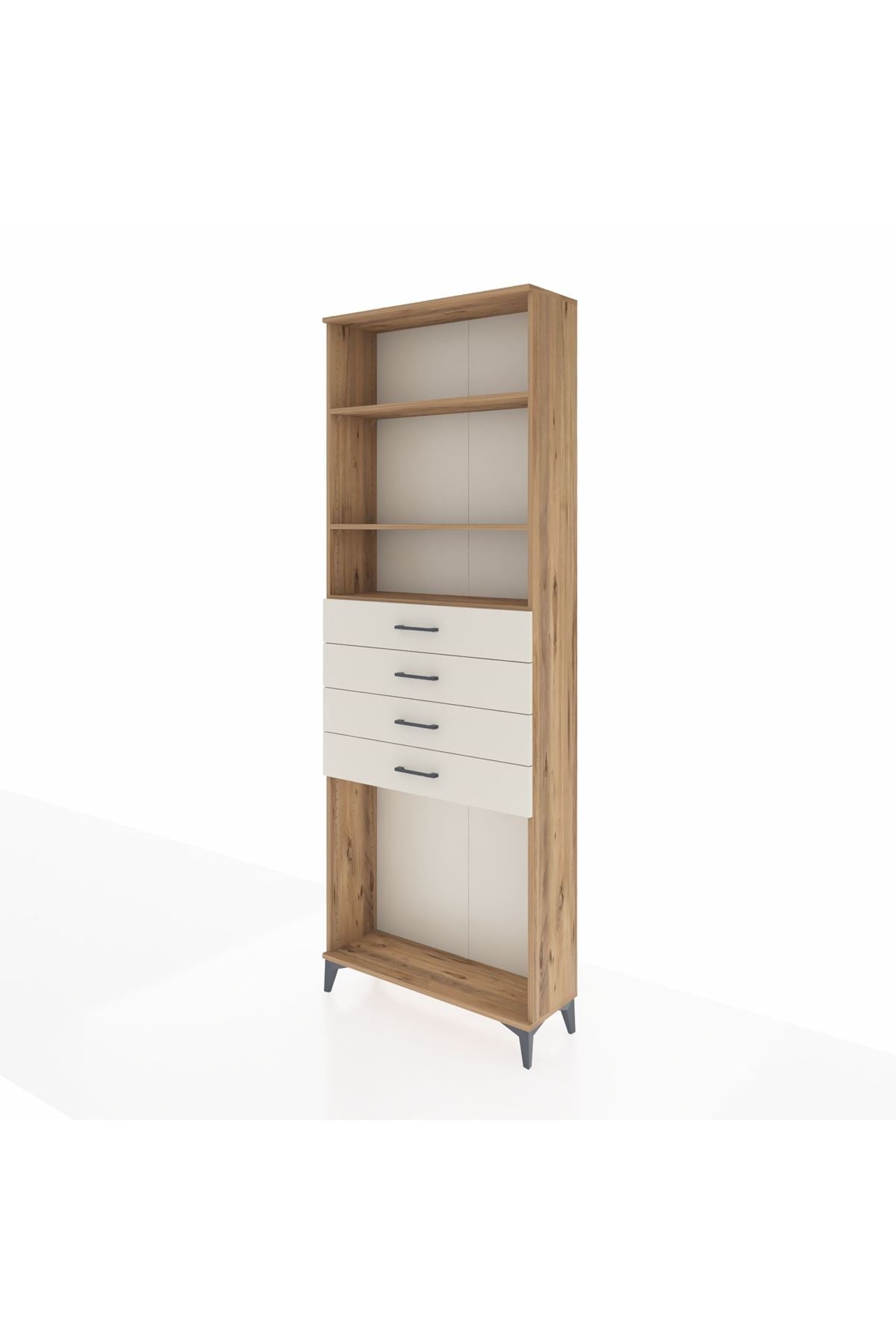 Arges Dolap 3 Raflı 4 Çekmeceli 88x30x243 - S33M262V7A