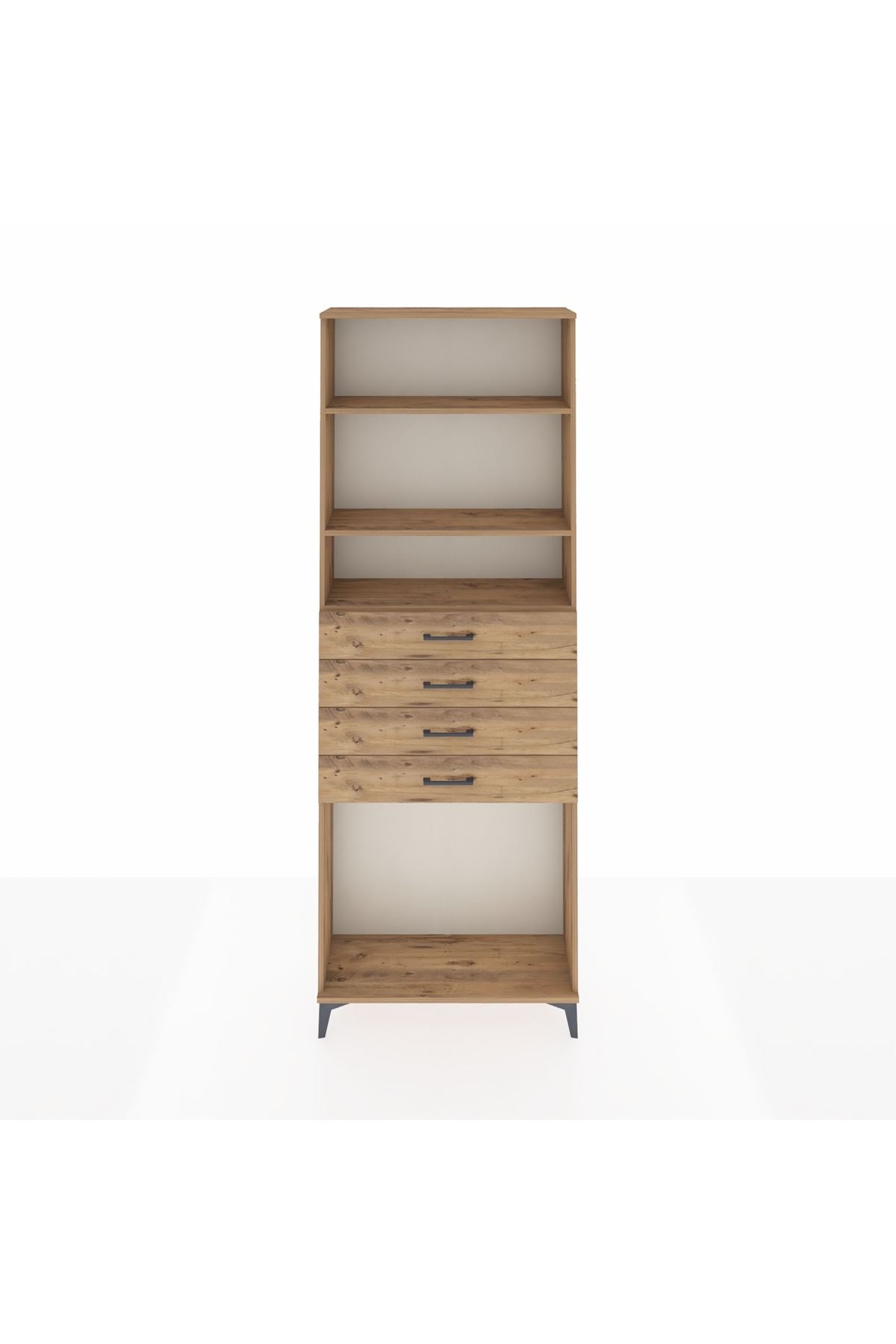 Arges Dolap 3 Raflı 4 Çekmeceli 88x30x243 - S33M262V9A