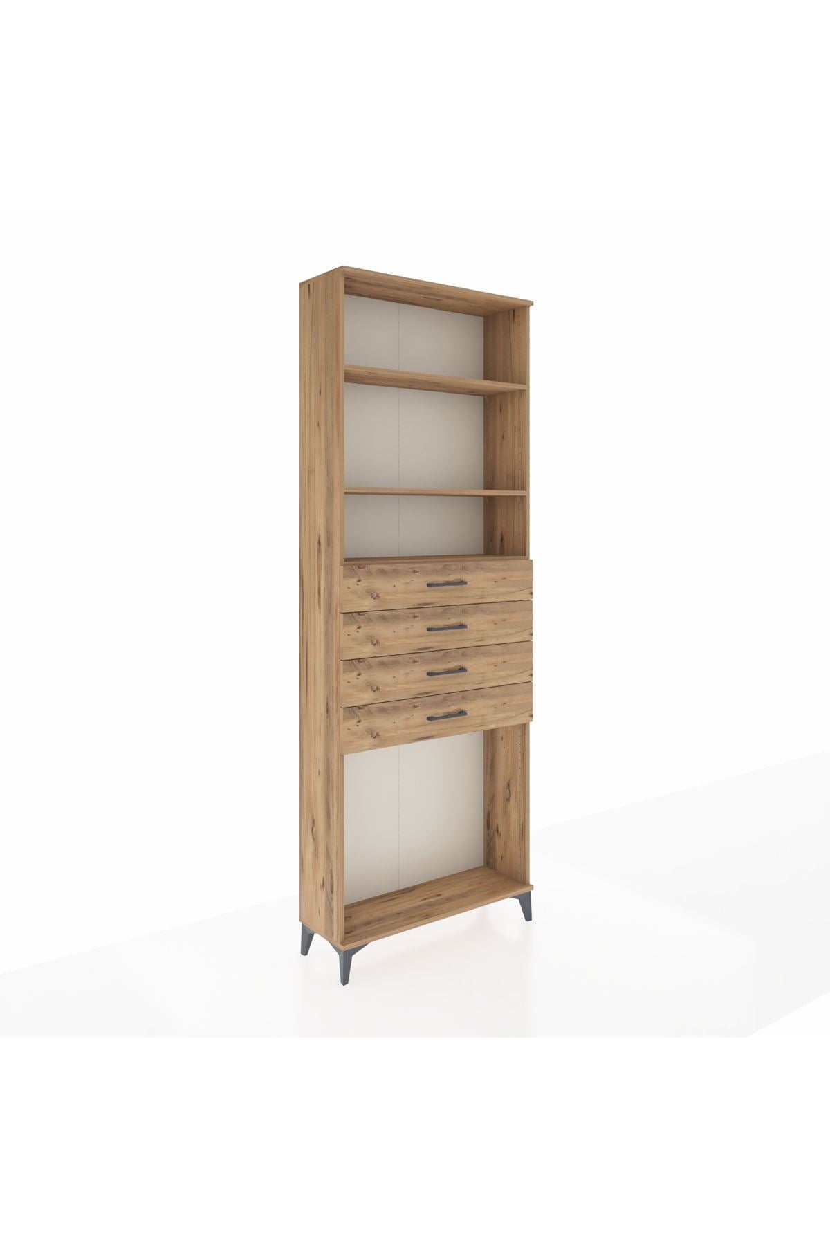 Arges Dolap 3 Raflı 4 Çekmeceli 88x30x243 - S33M262V9A