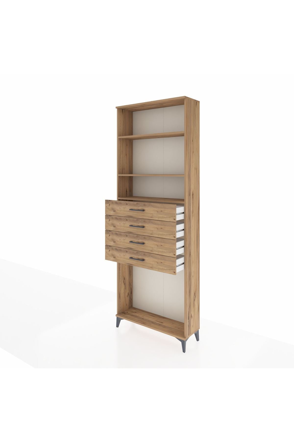 Arges Dolap 3 Raflı 4 Çekmeceli 88x30x243 - S33M262V9A