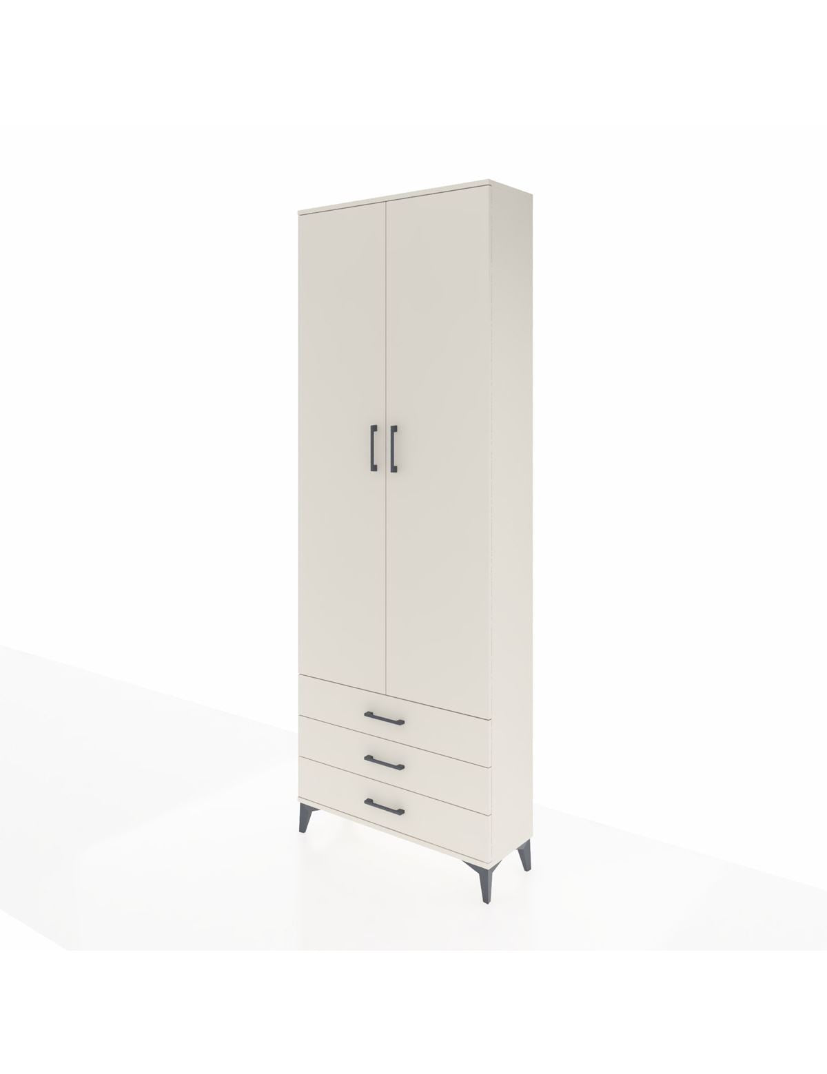 Arges Dolap 5 Raflı 3 Çekmeceli 2 Kapaklı 88x30x243 - S33M263V1A