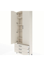 Arges Dolap 5 Raflı 3 Çekmeceli 2 Kapaklı 88x30x243 - S33M263V1A