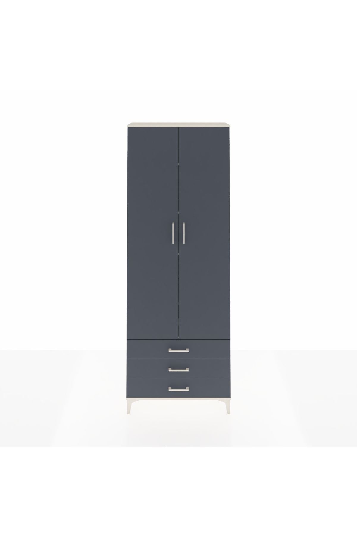 Arges Dolap 5 Raflı 3 Çekmeceli 2 Kapaklı 88x30x243 - S33M263V2A