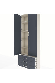 Arges Dolap 5 Raflı 3 Çekmeceli 2 Kapaklı 88x30x243 - S33M263V2A