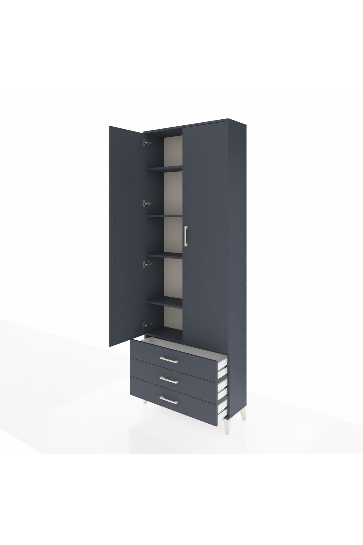 Arges Dolap 5 Raflı 3 Çekmeceli 2 Kapaklı 88x30x243 - S33M263V5A