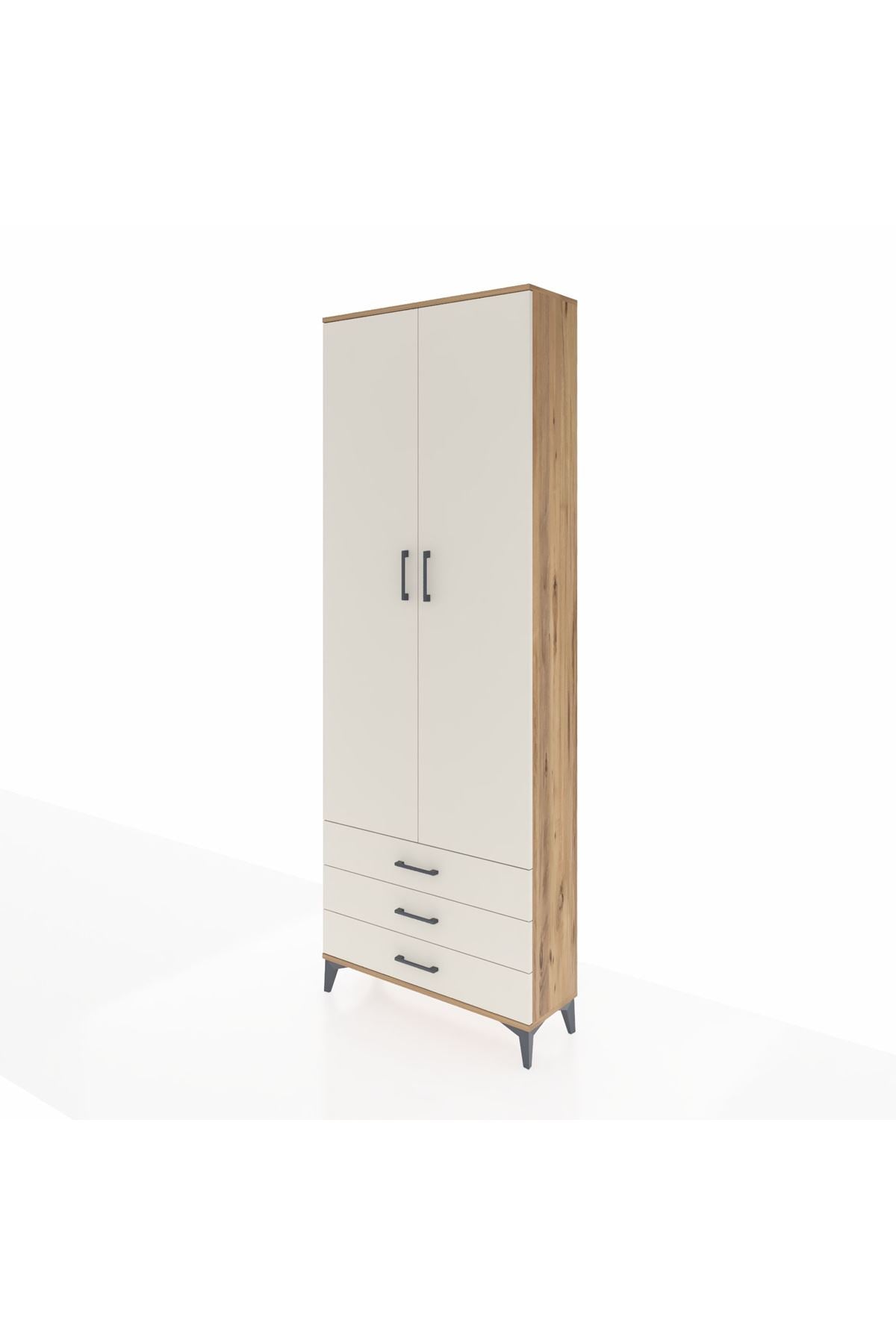 Arges Dolap 5 Raflı 3 Çekmeceli 2 Kapaklı 88x30x243 - S33M263V7A