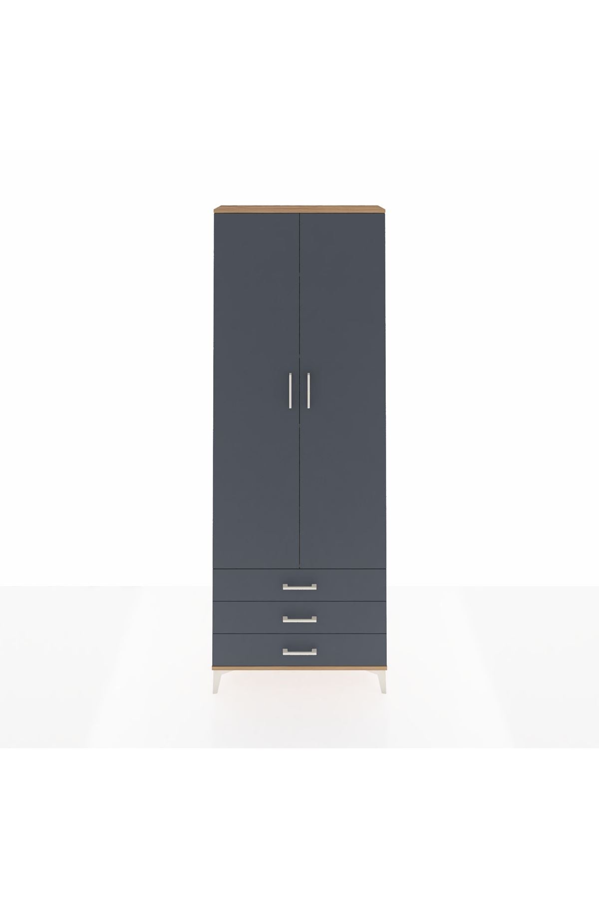 Arges Dolap 5 Raflı 3 Çekmeceli 2 Kapaklı 88x30x243 - S33M263V8A