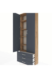 Arges Dolap 5 Raflı 3 Çekmeceli 2 Kapaklı 88x30x243 - S33M263V8A