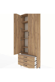 Arges Dolap 5 Raflı 3 Çekmeceli 2 Kapaklı 88x30x243 - S33M263V9A