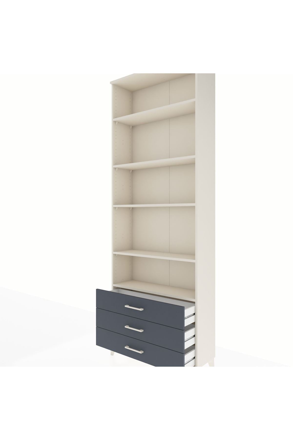 Arges Dolap 5 Raflı 3 Çekmeceli 88x30x243 - S33M264V2A