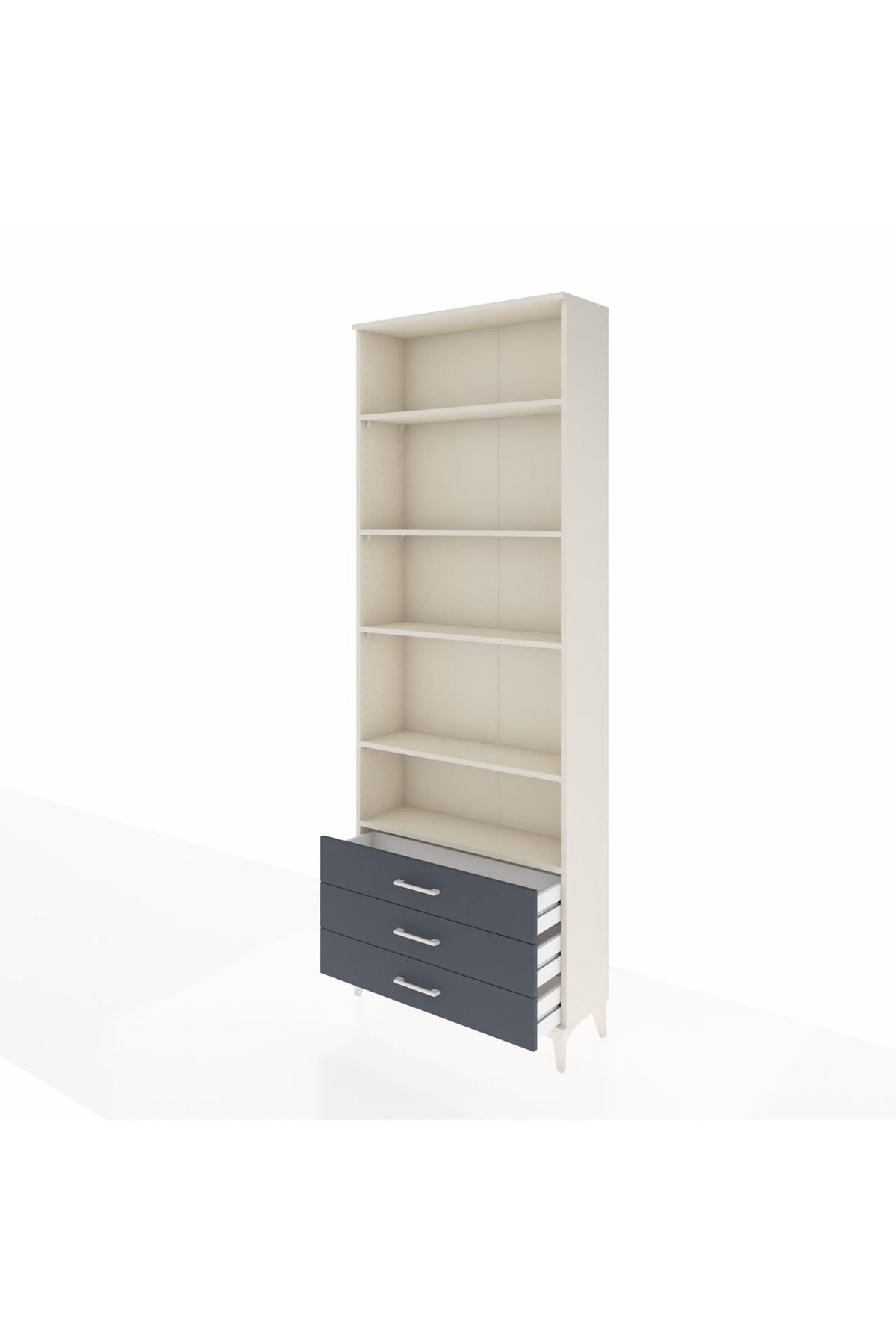 Arges Dolap 5 Raflı 3 Çekmeceli 88x30x243 - S33M264V2A