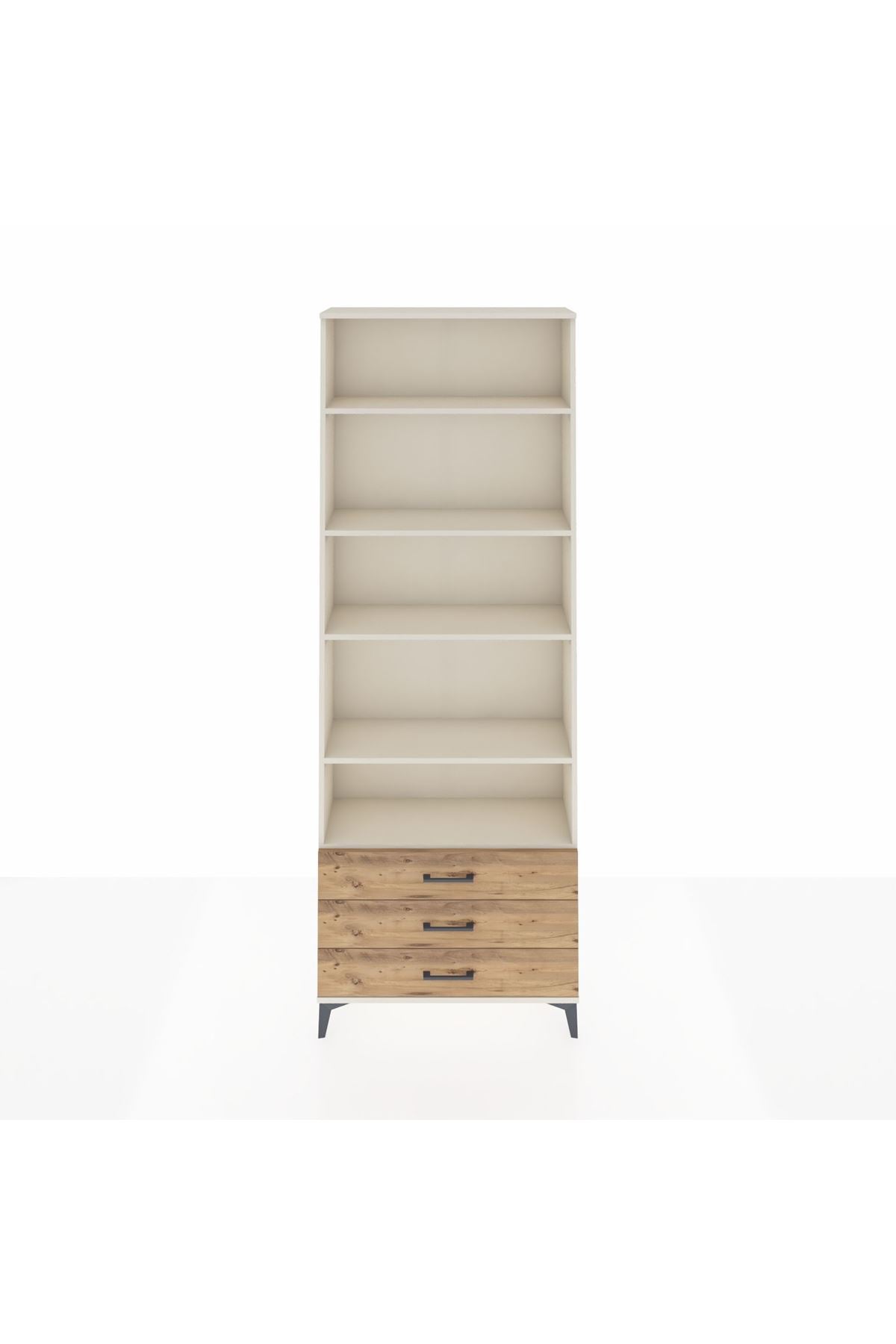 Arges Dolap 5 Raflı 3 Çekmeceli 88x30x243 - S33M264V3A