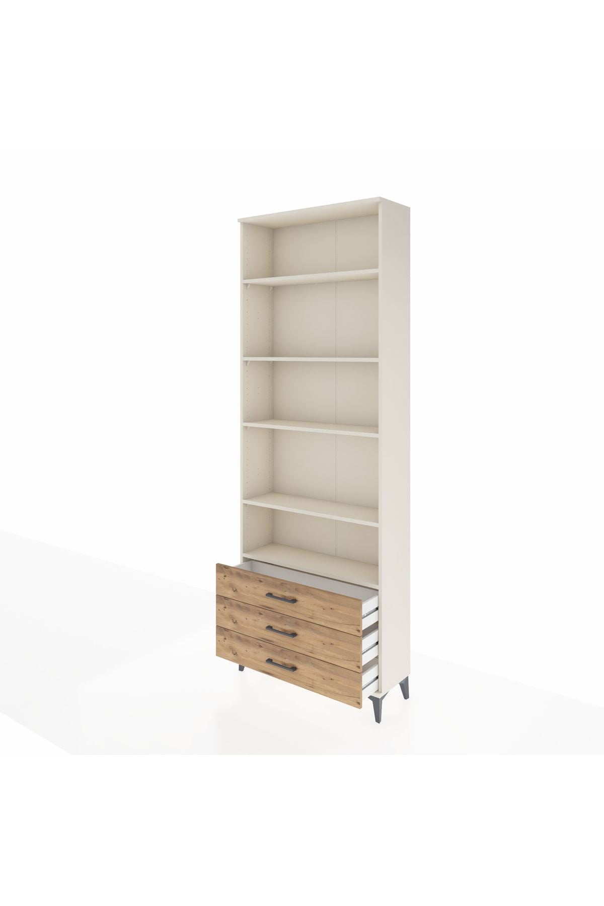 Arges Dolap 5 Raflı 3 Çekmeceli 88x30x243 - S33M264V3A