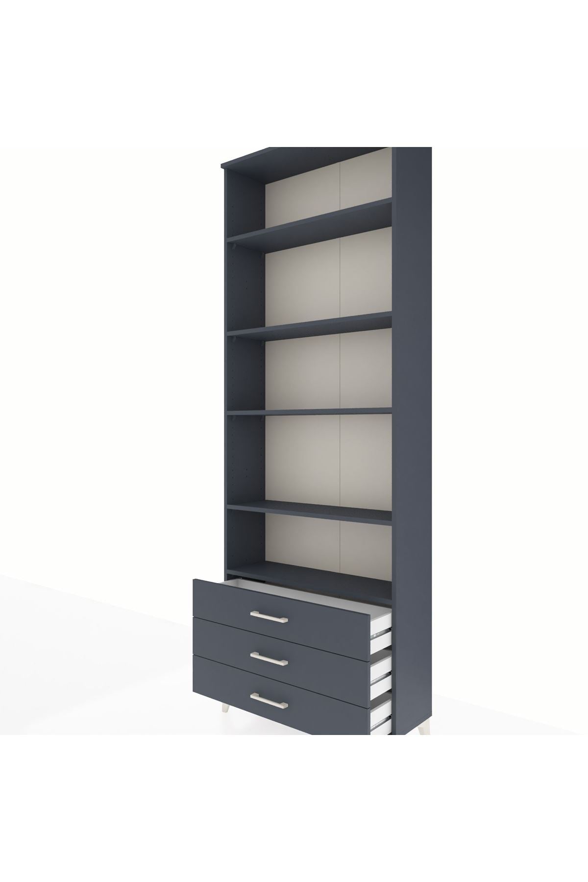 Arges Dolap 5 Raflı 3 Çekmeceli 88x30x243 - S33M264V5A