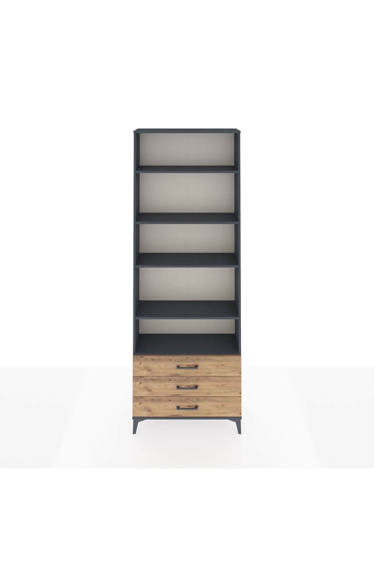 Arges Dolap 5 Raflı 3 Çekmeceli 88x30x243 - S33M264V6A