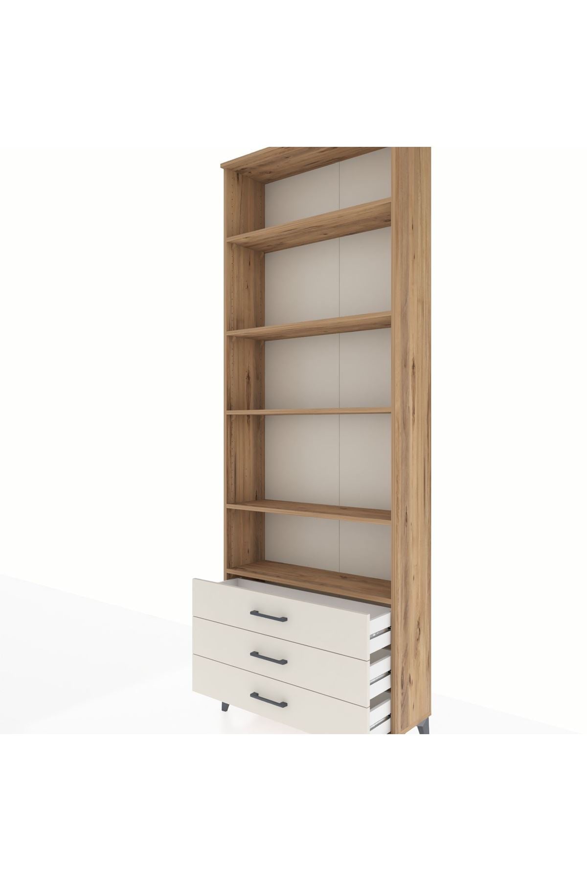 Arges Dolap 5 Raflı 3 Çekmeceli 88x30x243 - S33M264V7A