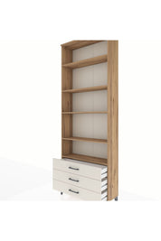 Arges Dolap 5 Raflı 3 Çekmeceli 88x30x243 - S33M264V7A