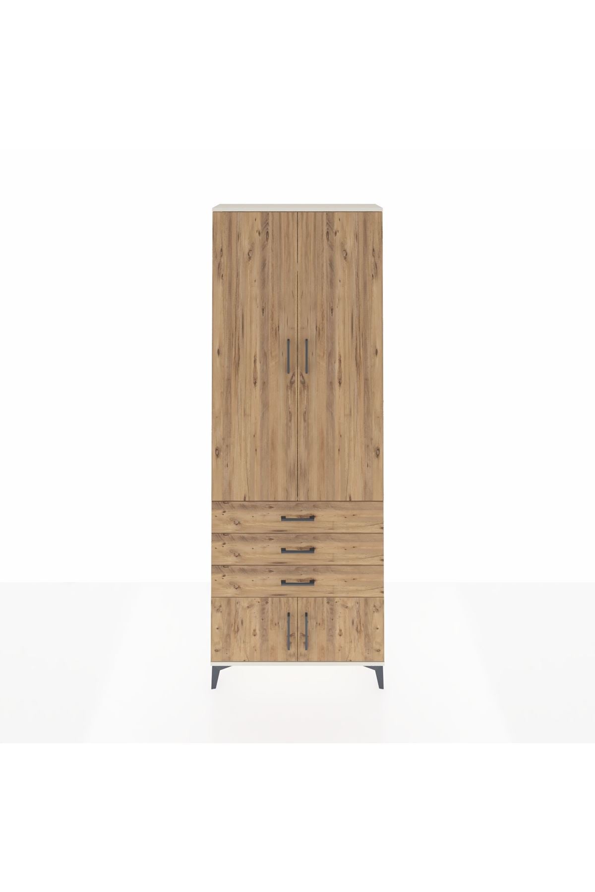 Arges Dolap 4 Raflı 3 Çekmeceli 4 Kapaklı 88x30x243 - S33M265V3A