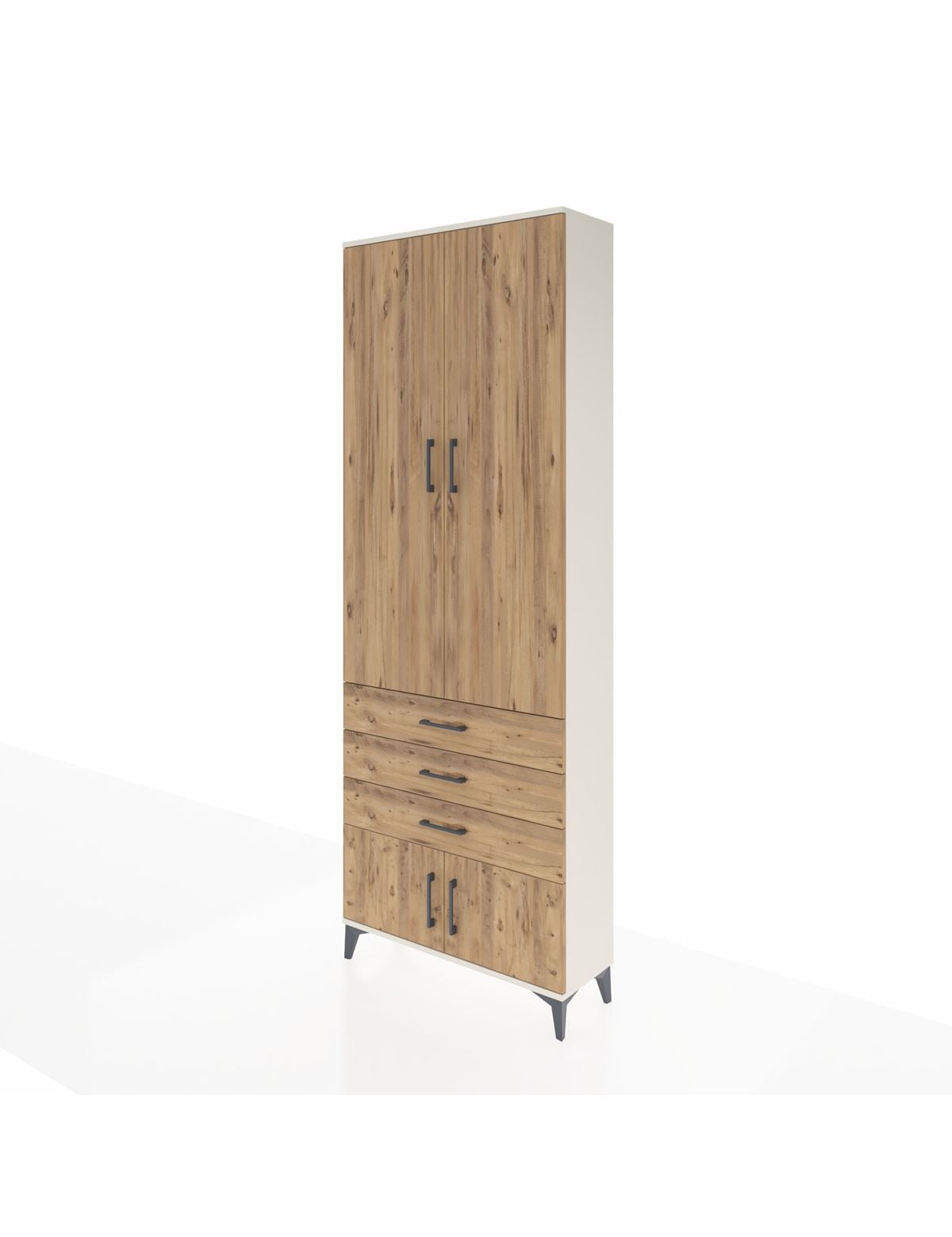 Arges Dolap 4 Raflı 3 Çekmeceli 4 Kapaklı 88x30x243 - S33M265V3A