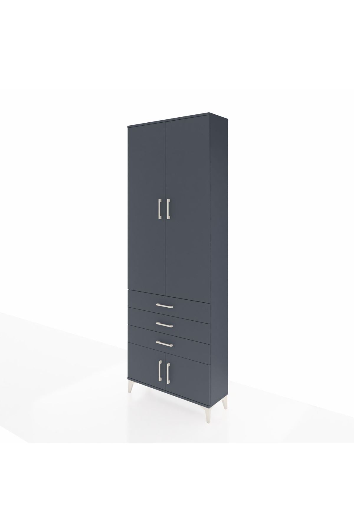 Arges Dolap 4 Raflı 3 Çekmeceli 4 Kapaklı 88x30x243 - S33M265V5A