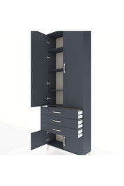Arges Dolap 4 Raflı 3 Çekmeceli 4 Kapaklı 88x30x243 - S33M265V5A