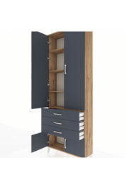 Arges Dolap 4 Raflı 3 Çekmeceli 4 Kapaklı 88x30x243 - S33M265V8A