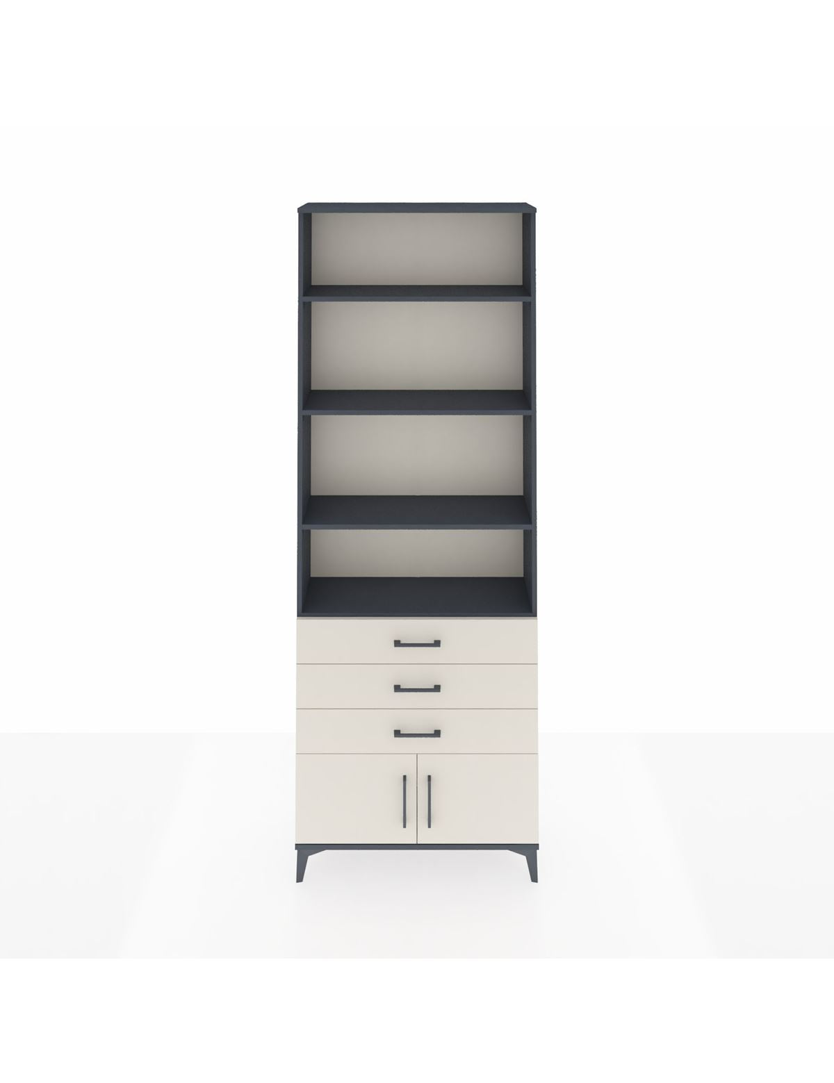 Arges Dolap 4 Raflı 3 Çekmeceli 2 Kapaklı 88x30x243 - S33M266V4A