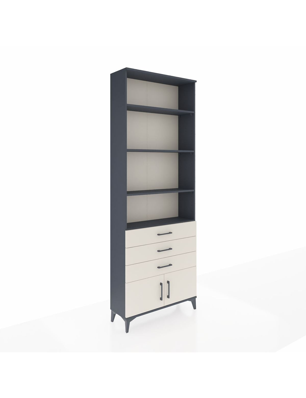 Arges Dolap 4 Raflı 3 Çekmeceli 2 Kapaklı 88x30x243 - S33M266V4A