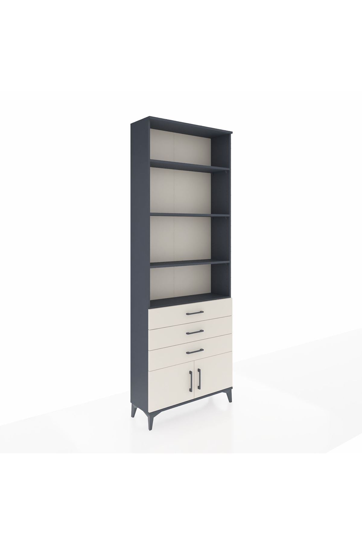 Arges Dolap 4 Raflı 3 Çekmeceli 2 Kapaklı 88x30x243 - S33M266V4A