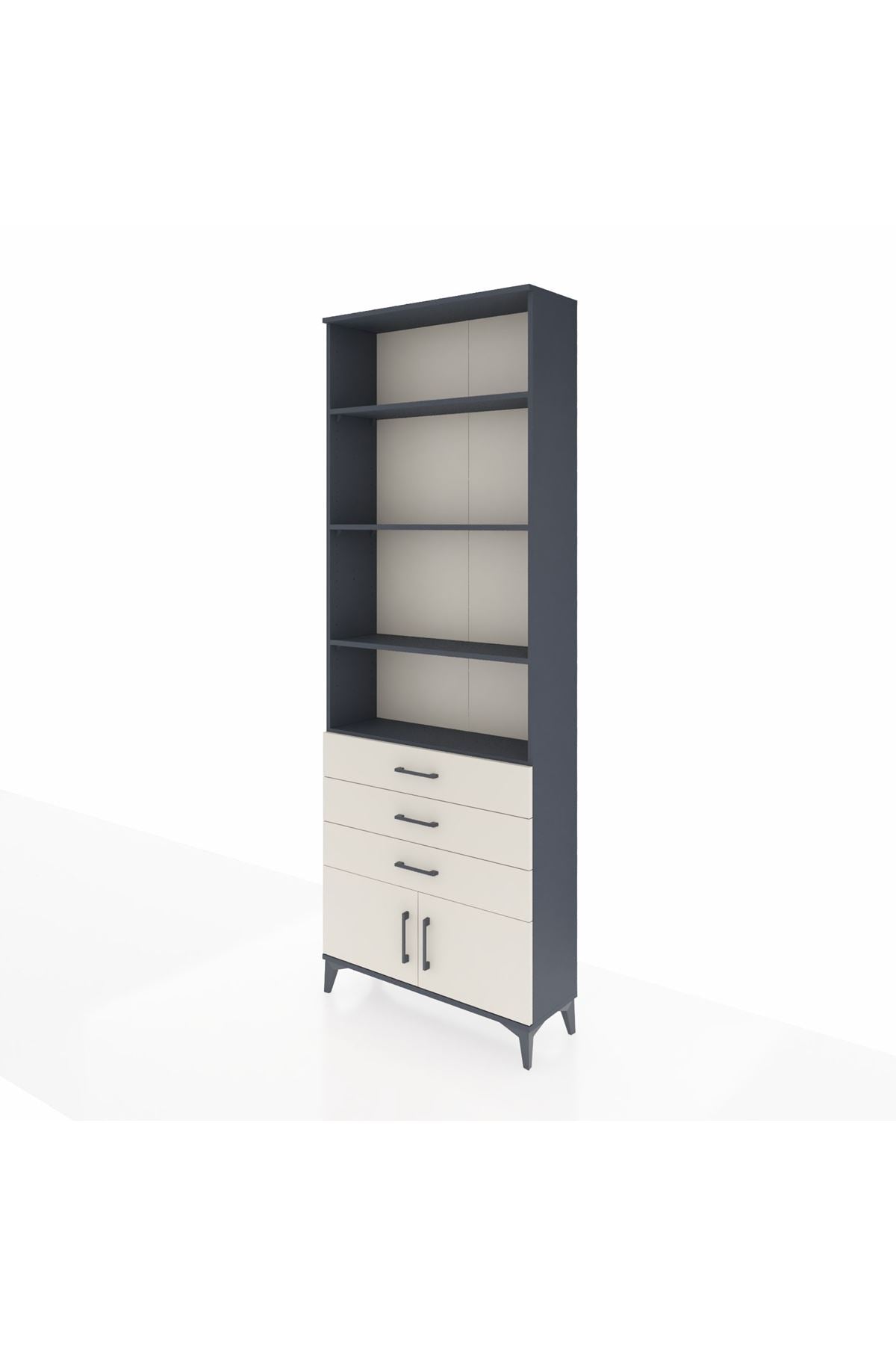 Arges Dolap 4 Raflı 3 Çekmeceli 2 Kapaklı 88x30x243 - S33M266V4A