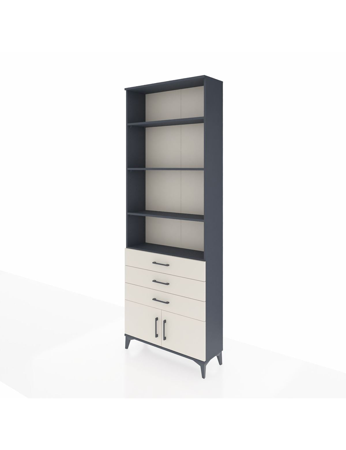 Arges Dolap 4 Raflı 3 Çekmeceli 2 Kapaklı 88x30x243 - S33M266V4A