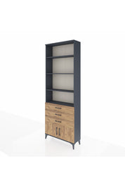 Arges Dolap 4 Raflı 3 Çekmeceli 2 Kapaklı 88x30x243 - S33M266V6A