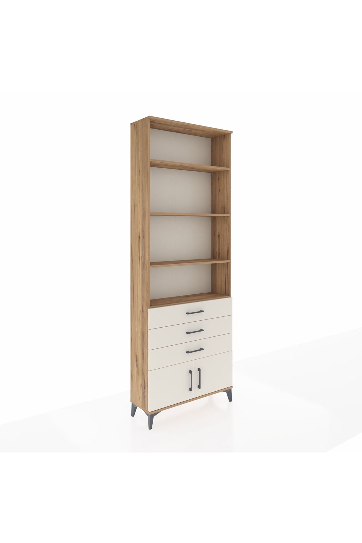 Arges Dolap 4 Raflı 3 Çekmeceli 2 Kapaklı 88x30x243 - S33M266V7A