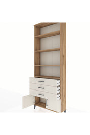 Arges Dolap 4 Raflı 3 Çekmeceli 2 Kapaklı 88x30x243 - S33M266V7A