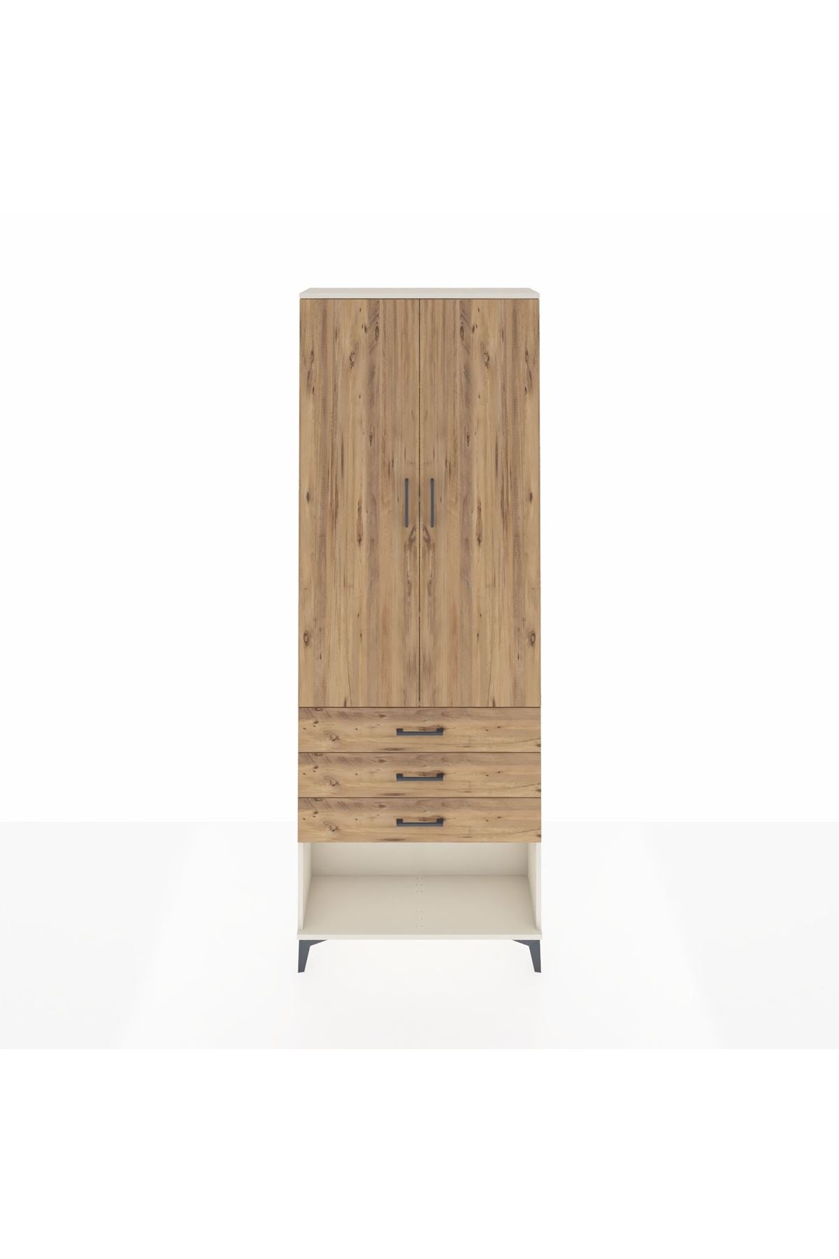 Arges Dolap 4 Raflı 3 Çekmeceli 2 Kapaklı 88x30x243 - S33M267V3A