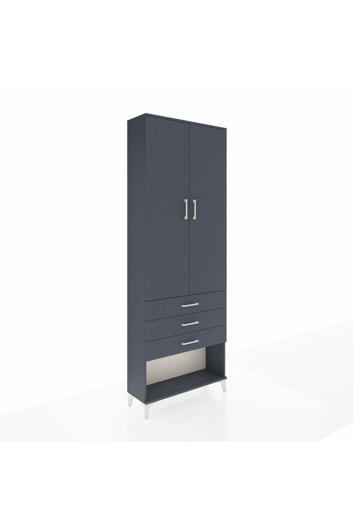 Arges Dolap 4 Raflı 3 Çekmeceli 2 Kapaklı 88x30x243 - S33M267V5A