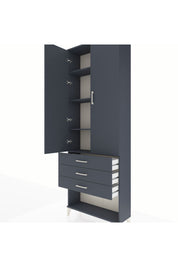 Arges Dolap 4 Raflı 3 Çekmeceli 2 Kapaklı 88x30x243 - S33M267V5A