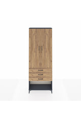 Arges Dolap 4 Raflı 3 Çekmeceli 2 Kapaklı 88x30x243