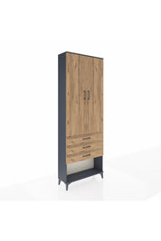 Arges Dolap 4 Raflı 3 Çekmeceli 2 Kapaklı 88x30x243 - S33M267V6A