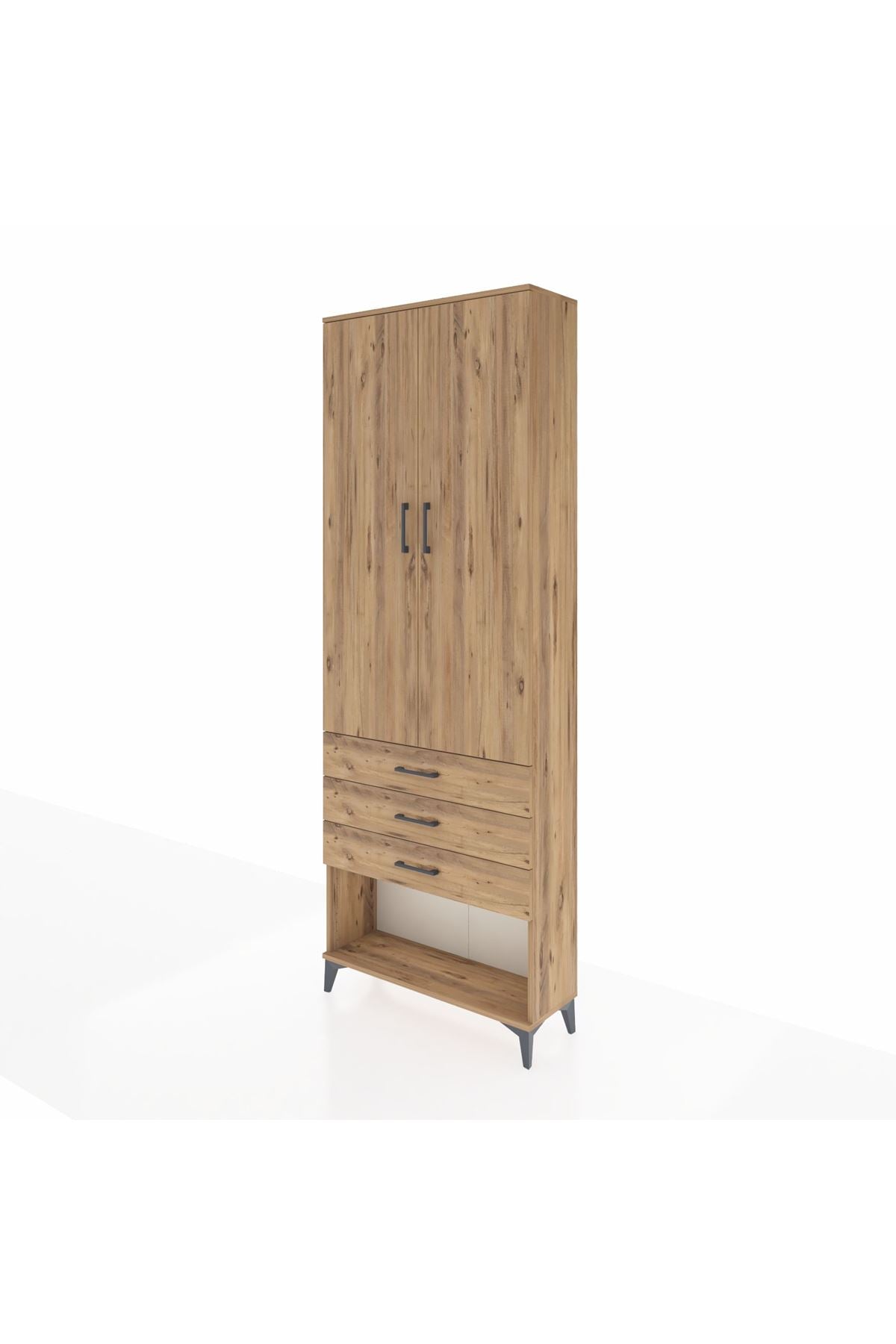 Arges Dolap 4 Raflı 3 Çekmeceli 2 Kapaklı 88x30x243 - S33M267V9A