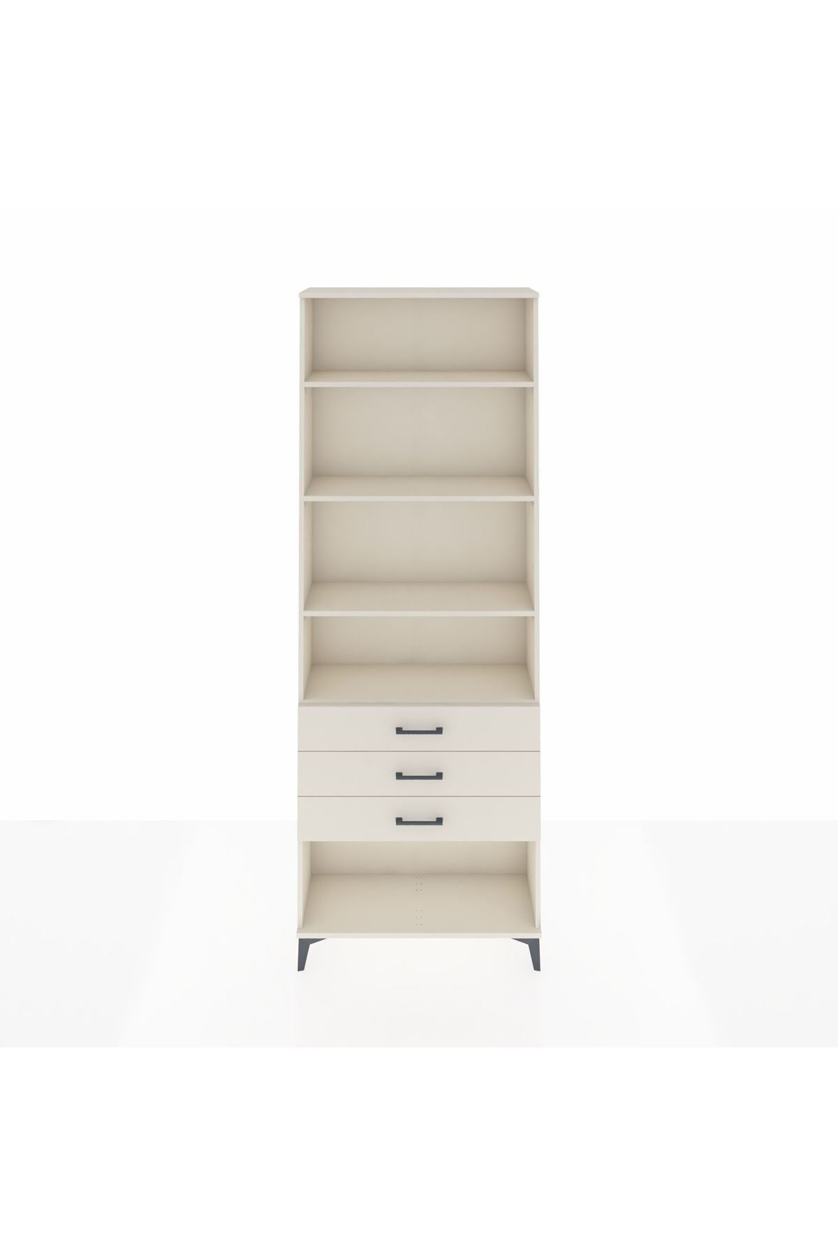 Arges Dolap 4 Raflı 3 Çekmeceli 88x30x243 - S33M268V1A