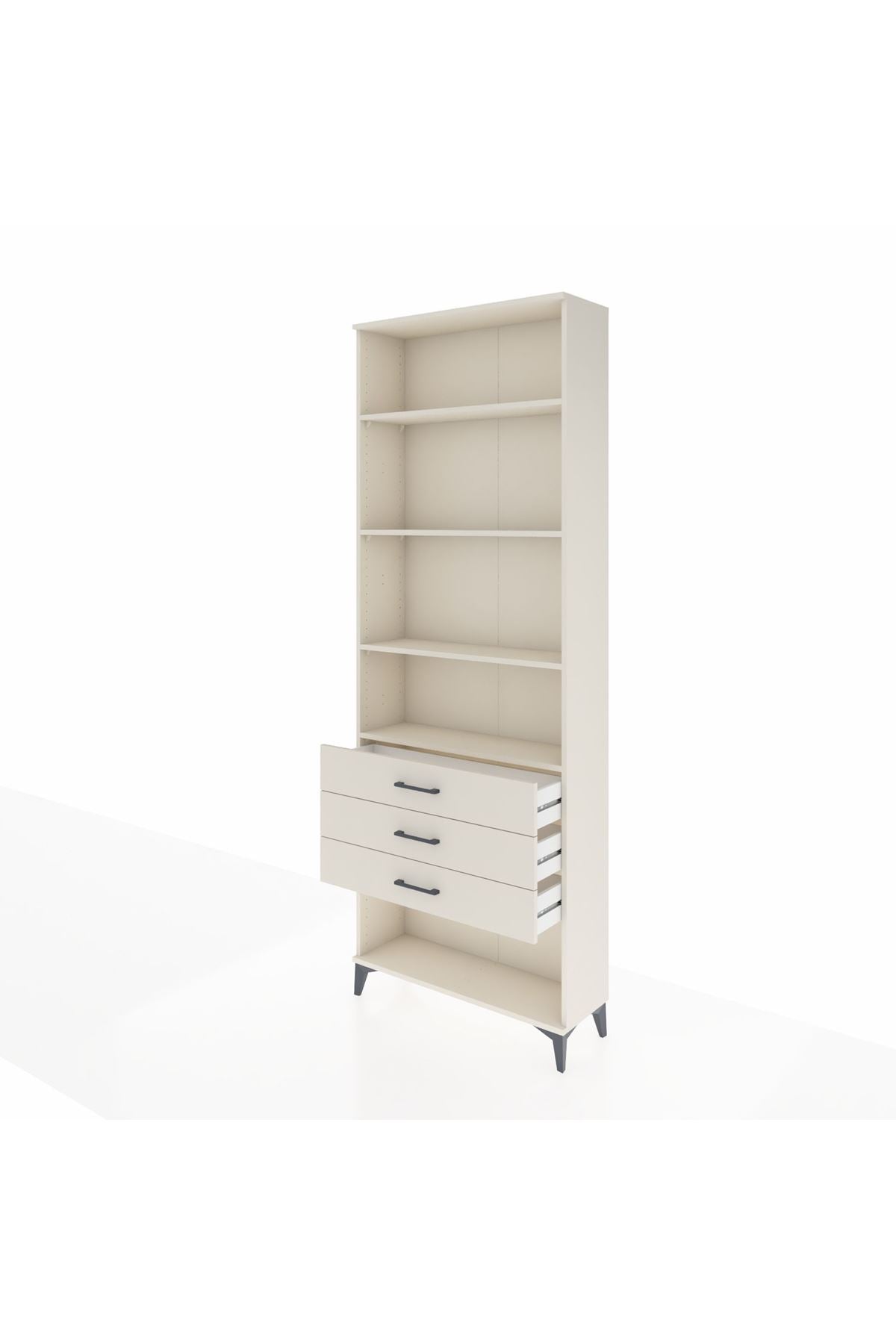 Arges Dolap 4 Raflı 3 Çekmeceli 88x30x243 - S33M268V1A