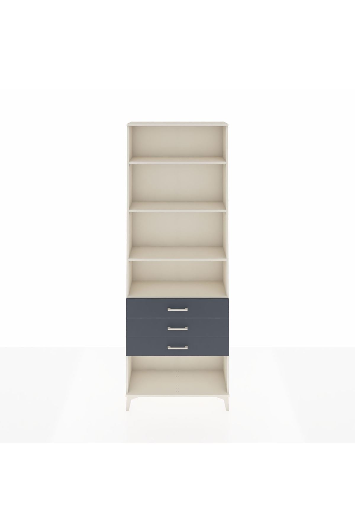 Arges Dolap 4 Raflı 3 Çekmeceli 88x30x243 - S33M268V2A