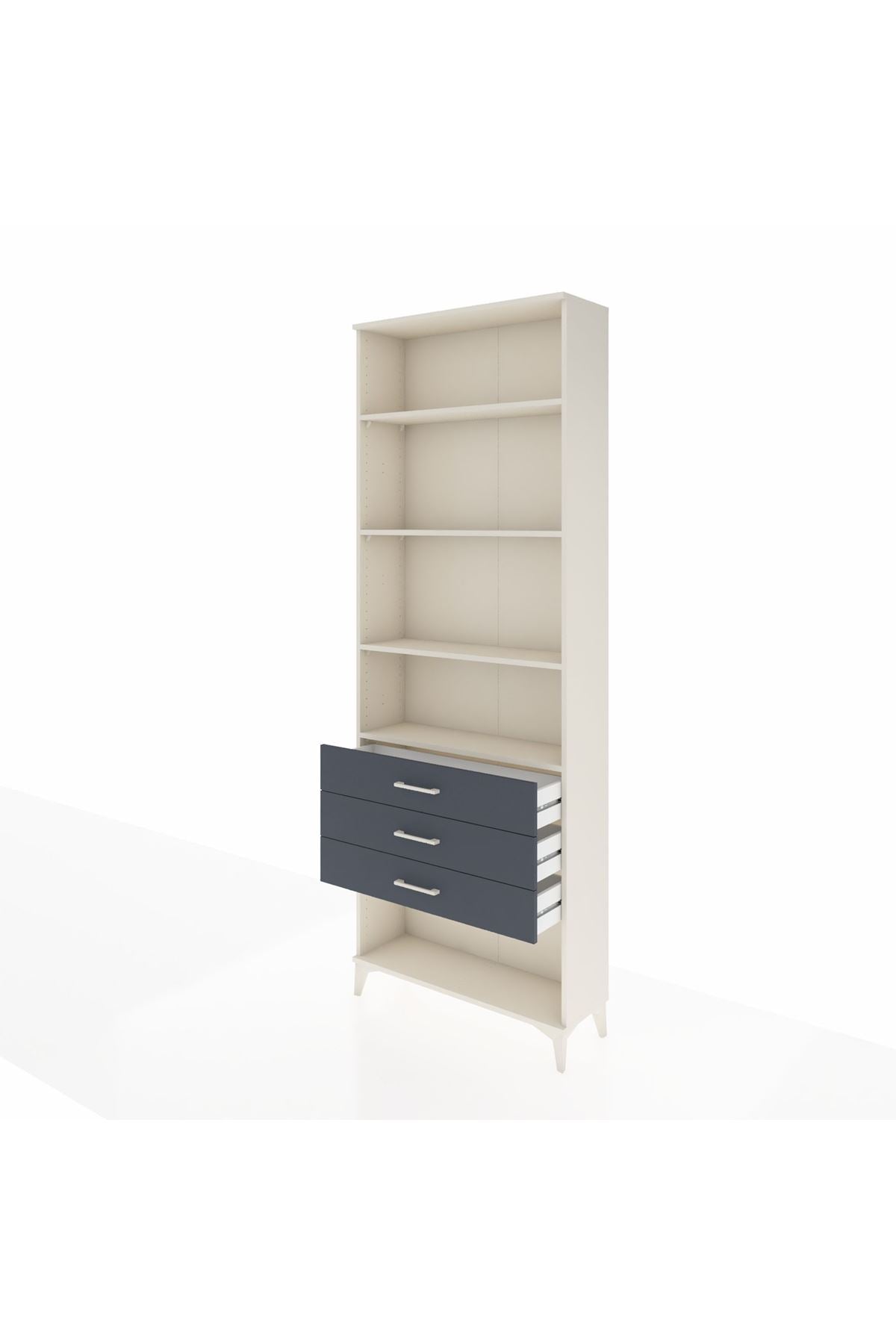 Arges Dolap 4 Raflı 3 Çekmeceli 88x30x243 - S33M268V2A