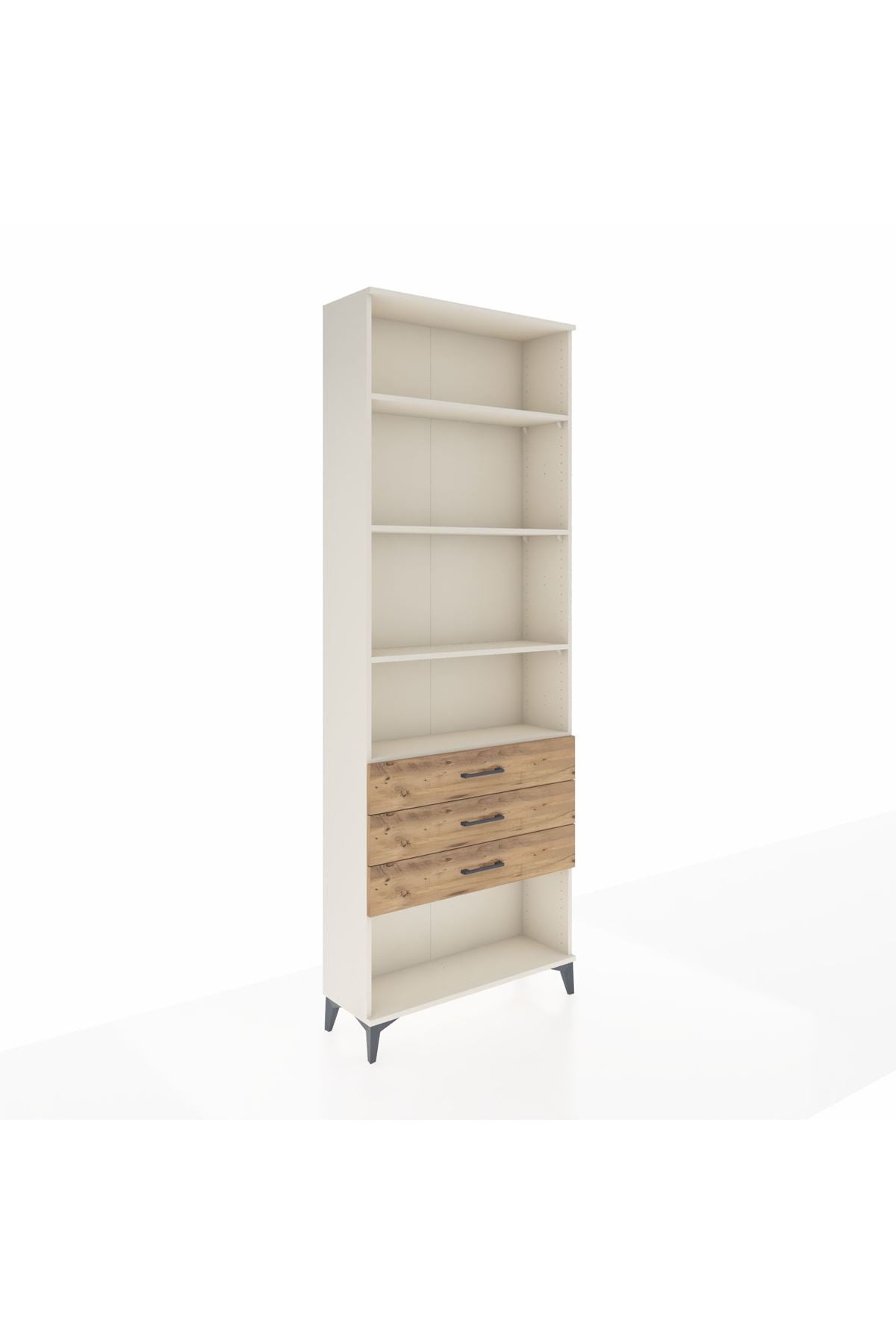 Arges Dolap 4 Raflı 3 Çekmeceli 88x30x243 - S33M268V3A