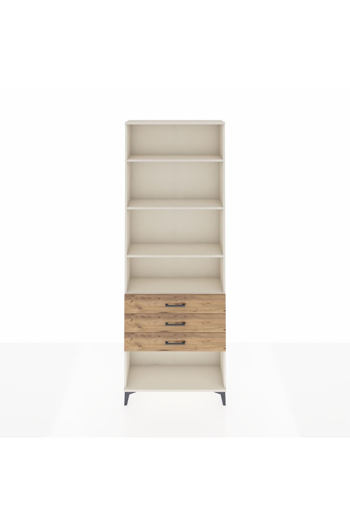 Arges Dolap 4 Raflı 3 Çekmeceli 88x30x243 - S33M268V3A